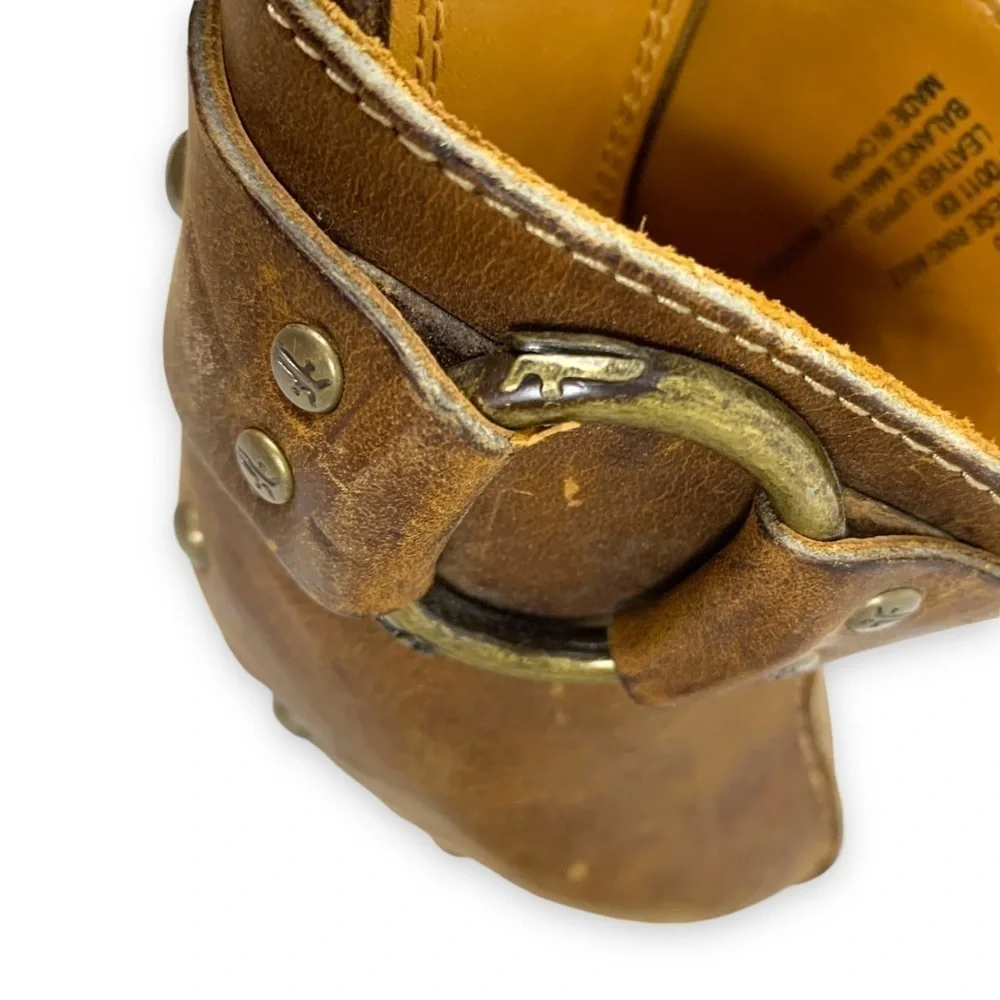 Frye Reese Ring Mule Brown Leather Size 6.5 - Picture 10 of 15